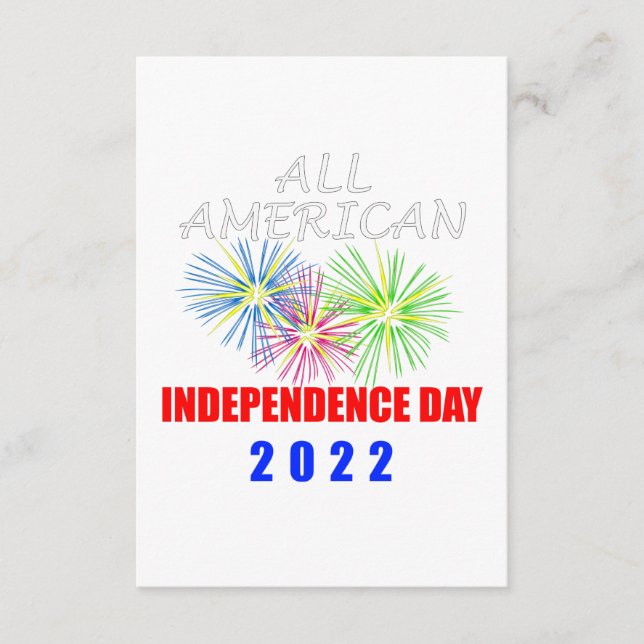 All American Independence Day 2022 Begleitkarte (Vorderseite)