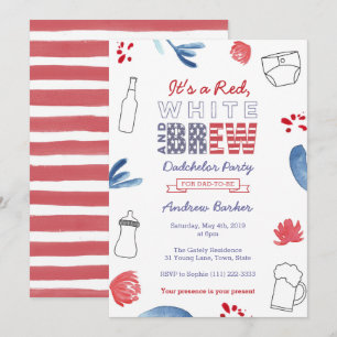 All-American Junggesellenparty oder Daddy Baby Sho Einladung