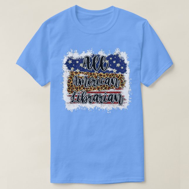 All American Librarian Leopard Matching School Pre T-Shirt (Design vorne)