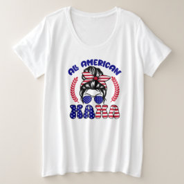 All American Mama Große Größe T-Shirt