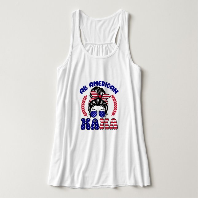 All American Mama Tank Top (Design Vorderseite)