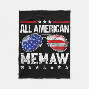 All American Memaw 4. Juli Familie Matching Sun Fleecedecke