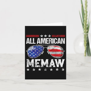 All American Memaw 4. Juli Familie Matching Sun Karte