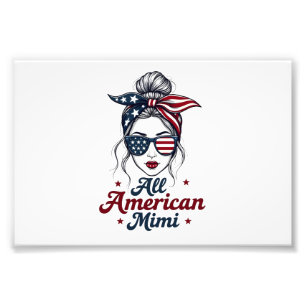 All American Mimi Vintage Patriotischer Unordentli Fotodruck