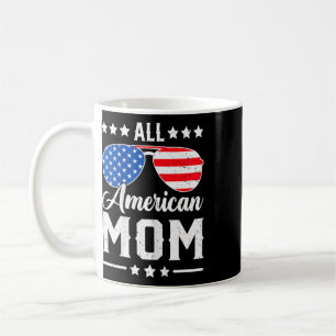 All American Mom 4. Juli Lustig Patriotisch USA M Kaffeetasse