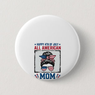 All American Mom 4. Juli Vintage-Shirt-Design_ Button