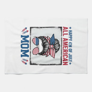All American Mom 4. Juli Vintage-Shirt-Design_ Geschirrtuch