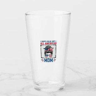 All American Mom 4. Juli Vintage-Shirt-Design_ Glas
