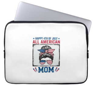 All American Mom 4. Juli Vintage-Shirt-Design_ Laptopschutzhülle