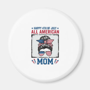 All American Mom 4. Juli Vintage-Shirt-Design_ Magnet