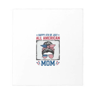 All American Mom 4. Juli Vintage-Shirt-Design_ Notizblock