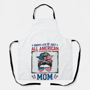 All American Mom 4. Juli Vintage-Shirt-Design_ Schürze