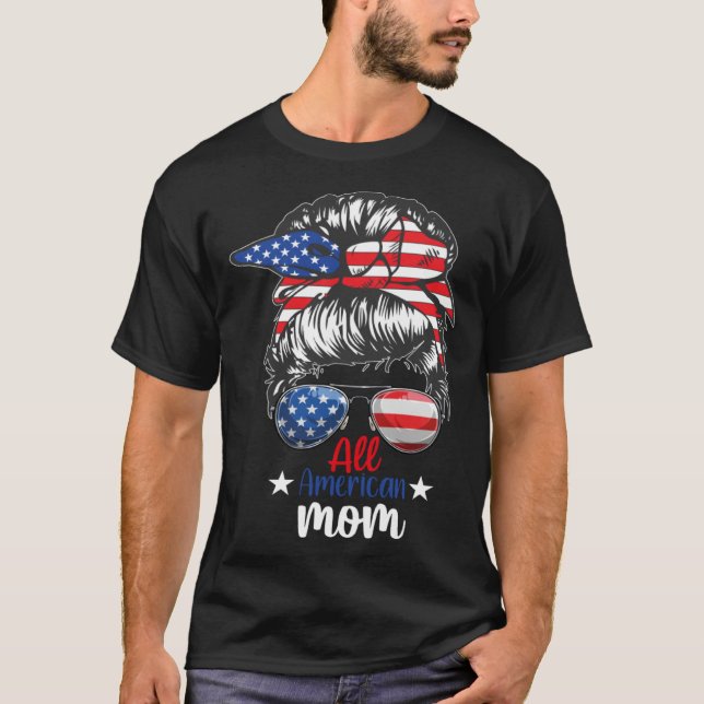 All American Mom 4th of July Party T-Shirt (Vorderseite)