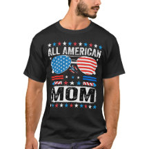 All American Mom Patriotisches USA-Mama-T-Shirt