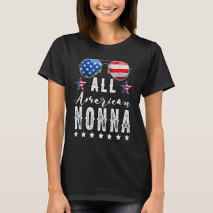 All American Nonna 4th July Sonnenbrillen Familie T-Shirt