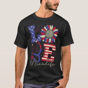 All American Nurse Arbeitskleidung Memorial Day 4. T-Shirt