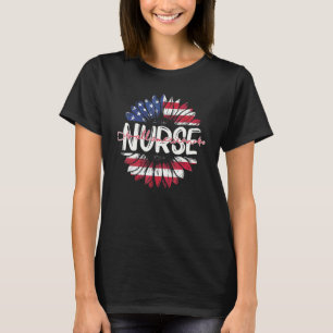 All American Nurse Leben Amerikanische Flagge Sonn T-Shirt