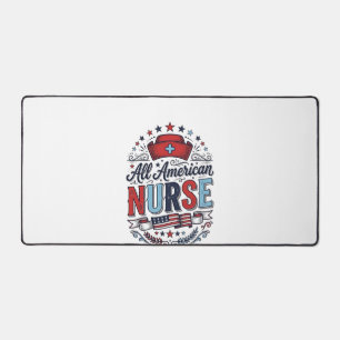 All American Nurse Vintage Patriotisches Shirt Des Schreibtischunterlage