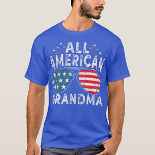 All American Oma 4. Juli Sonnenbrille USA Fl T-Shirt