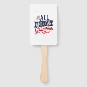 All American Oma patriotisches Feuerwerk Design_1 Fächer