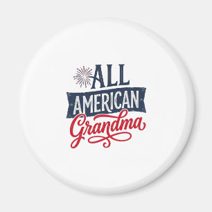 All American Oma patriotisches Feuerwerk Design_1 Magnet