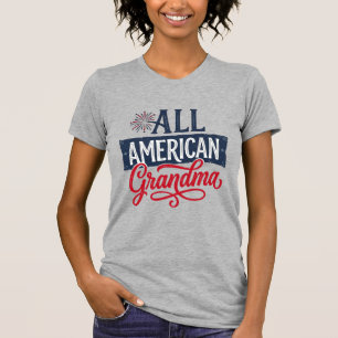 All American Oma patriotisches Feuerwerk Design_1 T-Shirt