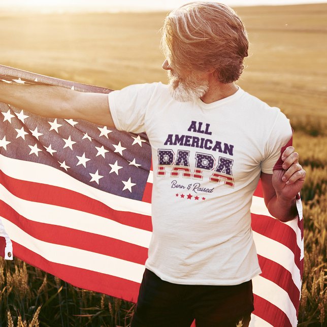 All American Papa Patriotic 4. Juli T-Shirt (Von Creator hochgeladen)