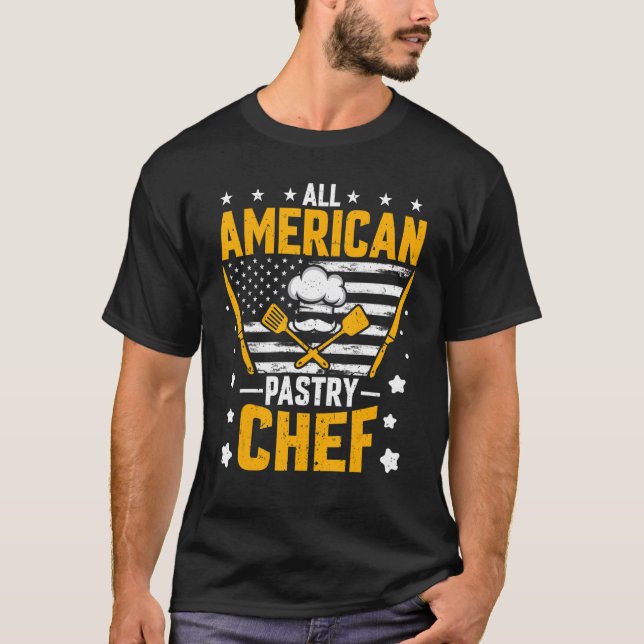 All American Pastry Koch American Flag Pastry Céry T-Shirt (Vorderseite)