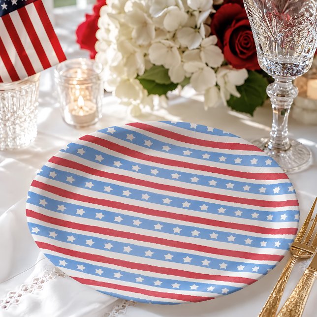 All American Patriotic 4. Juli-Party Pappteller (Von Creator hochgeladen)