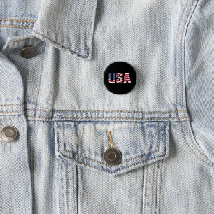 "All American" Patriotic USA Logo Button