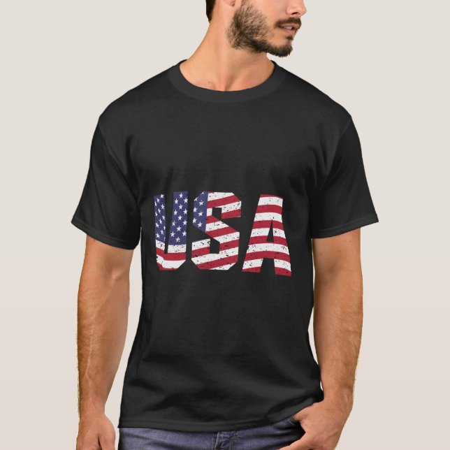 "All American" Patriotic USA Logo T-Shirt (Vorderseite)