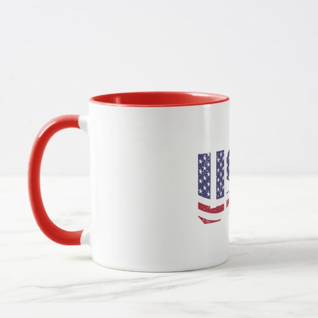 "All American" Patriotic USA Logo Tasse (Links)