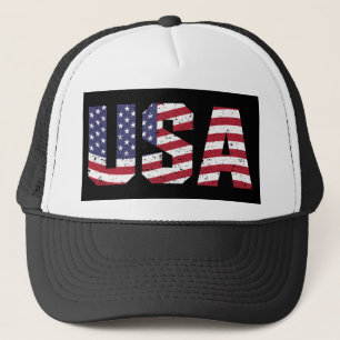 “All American” Patriotisches USA-Logo Truckerkappe