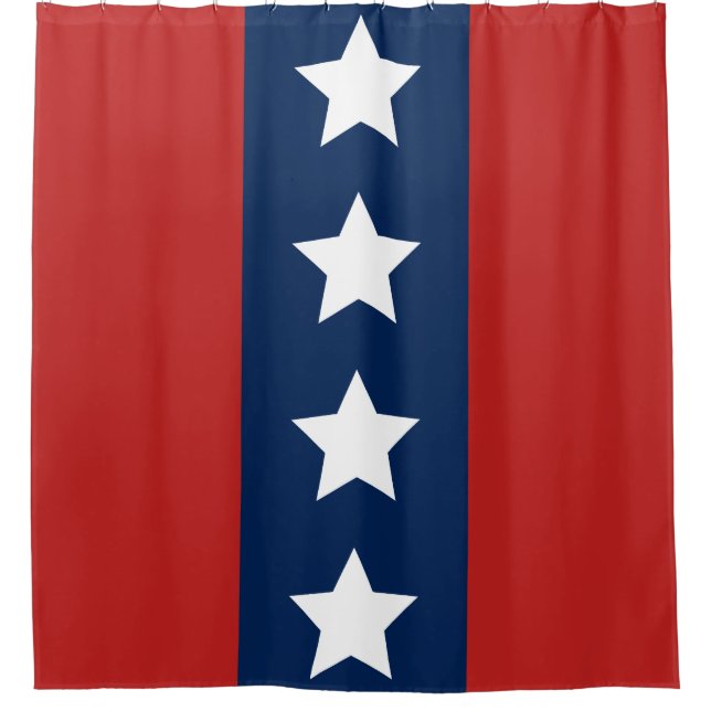 All-American Red White and Blue Big Stripes Duschvorhang (Vorderseite)
