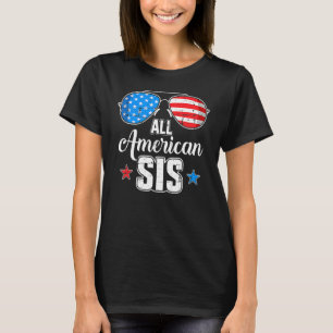 All American Sis uns Flagge für passendes Schweste T-Shirt