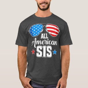 All american sis US Flag für die passende Schweste T-Shirt