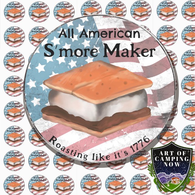 All American S'more Maker Runder Aufkleber (Von Creator hochgeladen)