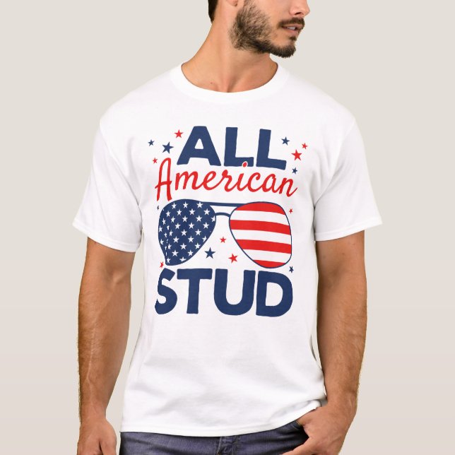 All American Stud, 4. Juli, Men's T - Shirt (Vorderseite)