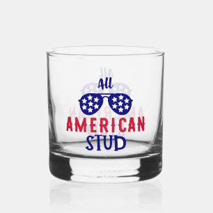 All American Stud Patriotische Sonnenbrille Feier Whiskyglas