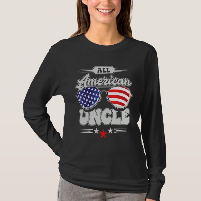 All American Uncle 4th Of July Family Matching T-Shirt (Vorderseite)