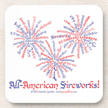 All-Amerikanische Feuerwerk-quadratisches