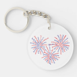 All-Amerikanischer Feuerwerk-Schlüsselanhänger Schlüsselanhänger