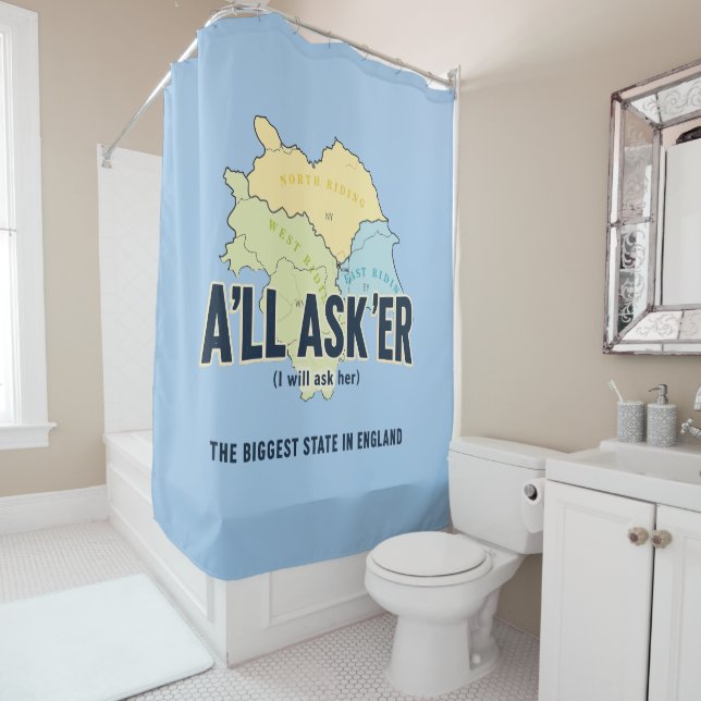 A'll Asker – Großartigster Staat Yorkshires Duschvorhang (Beispiel)