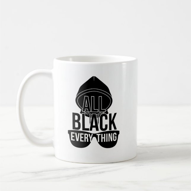 All Black Everything Tassen - Minimalistisches Fun (Links)