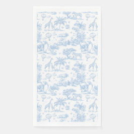All Blue Toile Safari Animal Baby Boy Dusche Serviette