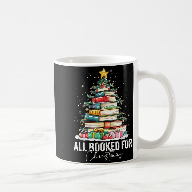 All Booked For Christmas Coquette Books Teacher Xm Kaffeetasse (Rechts)