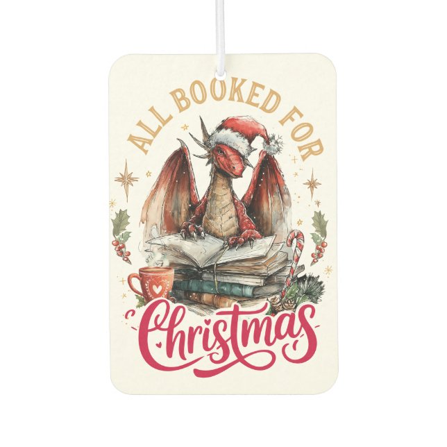 All Booked for Christmas Dragon  Autolufterfrischer (Vorderseite)