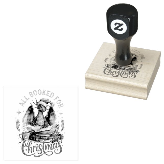 All Booked for Christmas Dragon  Gummistempel (Stempel)