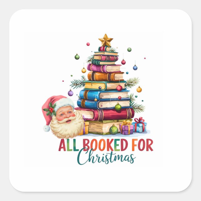 All Booked for Christmas Sticker | Festive Gift (Vorderseite)