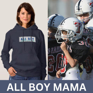 All Boy Mama Niedlich Navy Blue Hoodie